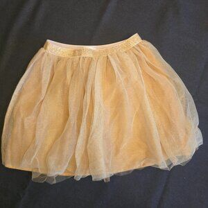 Girls Gold CRAZY 8 Tulle Tutu Skirt sz M 7/8